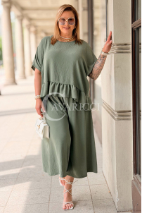Jumpsuit in Khaki – Große Größen | Cavaricci.de