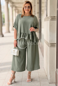 Jumpsuit in Khaki – Große Größen | Cavaricci.de
