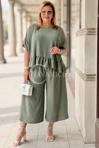 Jumpsuit in Khaki – Große Größen | Cavaricci.de