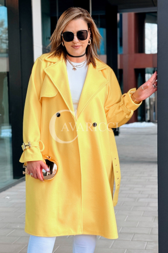 HERMESSA Kleid in Gelb – Große Größen | Cavaricci.de