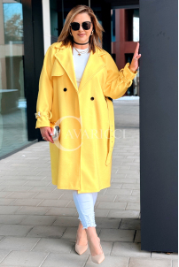 HERMESSA Kleid in Gelb – Große Größen | Cavaricci.de