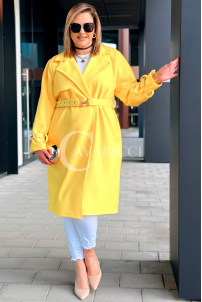 HERMESSA Kleid in Gelb – Große Größen | Cavaricci.de