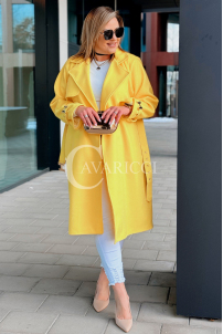 HERMESSA Kleid in Gelb – Große Größen | Cavaricci.de