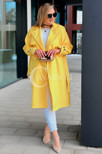 HERMESSA Kleid in Gelb – Große Größen | Cavaricci.de