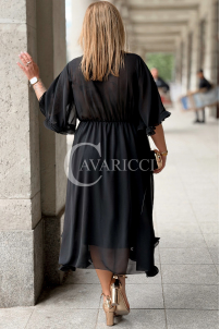 Kleid LUDVICA Schwarz – Elegantes Chiffonkleid Hochzeit