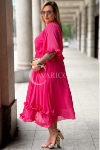 Kleid LUDVICA – Elegantes Chiffon Hochzeitskleid Fuchsia
