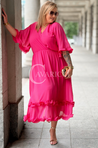 Kleid LUDVICA – Elegantes Chiffon Hochzeitskleid Fuchsia