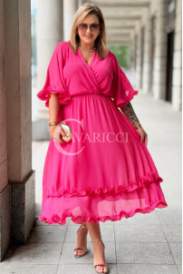Kleid LUDVICA – Elegantes Chiffon Hochzeitskleid Fuchsia
