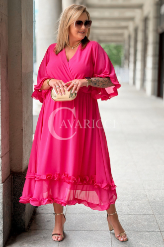 Kleid LUDVICA – Elegantes Chiffon Hochzeitskleid Fuchsia