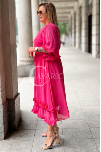 Kleid LUDVICA – Elegantes Chiffon Hochzeitskleid Fuchsia