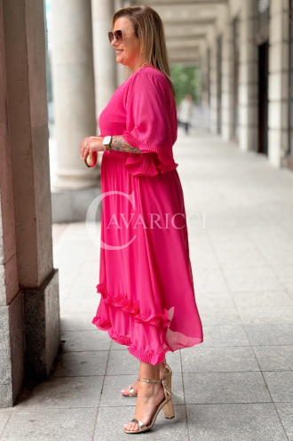Kleid LUDVICA – Elegantes Chiffon Hochzeitskleid Fuchsia
