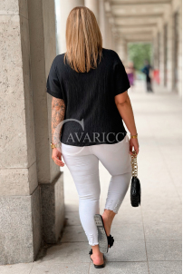 Bluse in Schwarz – Große Größen | Cavaricci.de