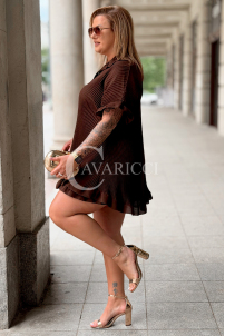 MADDALENA Set – Zweiteiliges Sommerset Plus Size, Schokolade