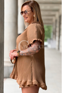 MADDALENA Sommer-Set Plus Size – Karamell, kaschierend