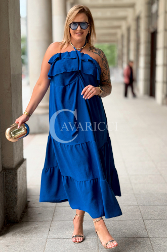 Maxikleid MARCELLA – Luftiges Sommerkleid in Kornblume