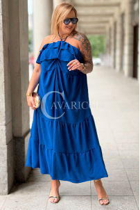 Maxikleid MARCELLA – Luftiges Sommerkleid in Kornblume