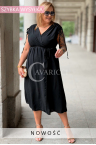 TUNIA Kleid – Sommerliche Form mit dekorativer Rose, weicher Stoff und Bewegungsfreiheit für jeden Tag Farbe Schwarz