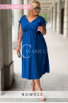 Kleid TUNIA – Sommerliche Form mit dekorativer Rose, weiches Material und Bequemlichkeit für jeden Tag Farbe Kornblume