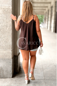 Bluse MARIELLA Plus Size – Luftig, Schokolade, weich