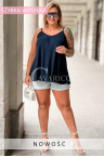 Bluse MARIELLA – Luftige Form zu Shorts, Rückenausschnitt und weich an der Figur fallender Schnitt, Farbe Marineblau