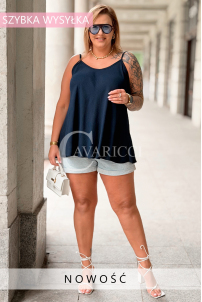 Bluse MARIELLA Plus Size – Luftig & Locker, Marineblau