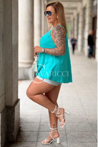 Bluse MARIELLA Türkis – Luftig & Leicht | Plus Size Mode