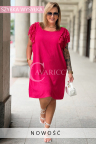 CIFANNIA Kleid – Lockere Form mit Spitzenärmeln und seitlichen Taschen Farbe Rosa