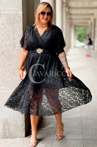 Kleid VENEDIG – Elegante Spitze in Schwarz für Hochzeit