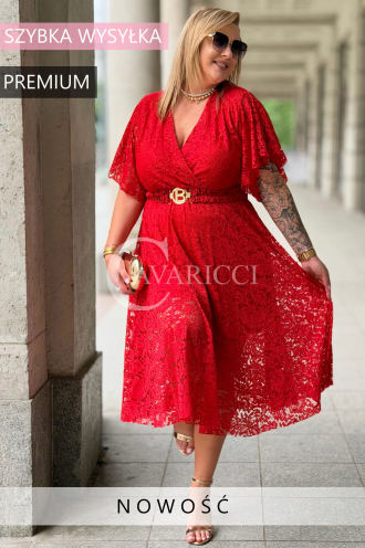 Kleid VENEDIG – Elegante Spitze in Rot für die Hochzeit