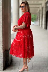 Kleid VENEDIG – Elegante Spitze in Rot für die Hochzeit