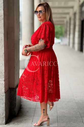 Kleid VENEDIG – Elegante Spitze in Rot für die Hochzeit