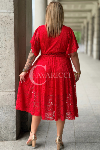Kleid VENEDIG – Elegante Spitze in Rot für die Hochzeit