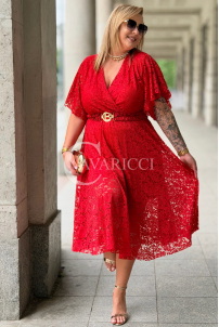 Kleid VENEDIG – Elegante Spitze in Rot für die Hochzeit