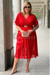 Kleid VENEDIG – Elegante Spitze in Rot für die Hochzeit