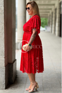 Kleid VENEDIG – Elegante Spitze in Rot für die Hochzeit