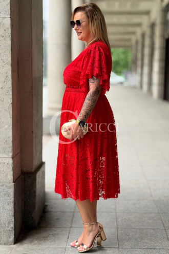 Kleid VENEDIG – Elegante Spitze in Rot für die Hochzeit