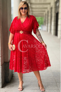 Kleid VENEDIG – Elegante Spitze in Rot für die Hochzeit