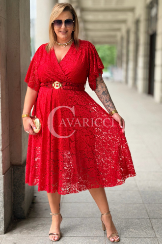 Kleid VENEDIG – Elegante Spitze in Rot für die Hochzeit