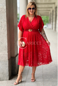 Kleid VENEDIG – Elegante Spitze in Rot für die Hochzeit