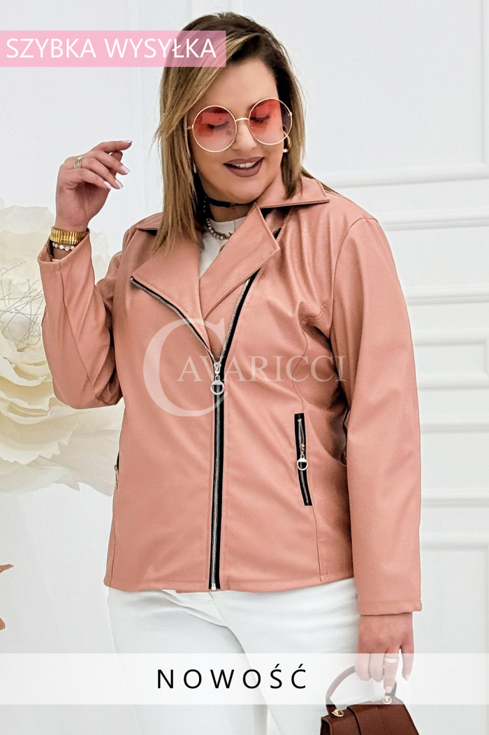ROMINA Kleid in Lachs – Große Größen | Cavaricci.de