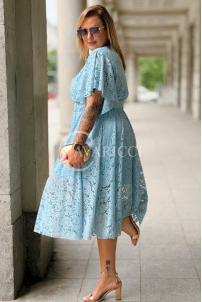 Kleid VENEDIG – Elegante Spitze in Hellblau für Hochzeit