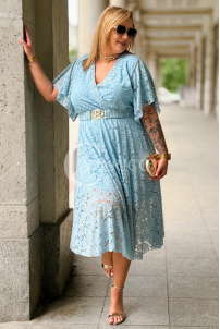 Kleid VENEDIG – Elegante Spitze in Hellblau für Hochzeit