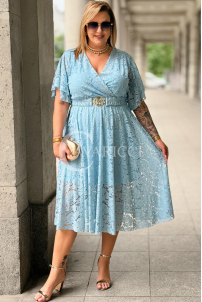 Kleid VENEDIG – Elegante Spitze in Hellblau für Hochzeit