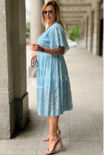 Kleid VENEDIG – Elegante Spitze in Hellblau für Hochzeit