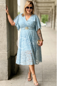 Kleid VENEDIG – Elegante Spitze in Hellblau für Hochzeit