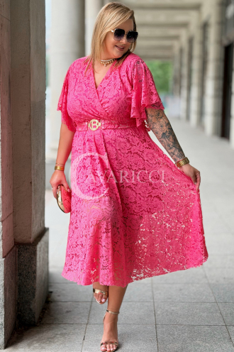 WENECJA Spitzenkleid Rosa – Elegant für die Hochzeit