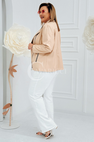 ROMINA Kleid in Beige – Große Größen | Cavaricci.de
