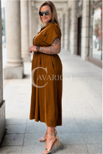 Kleid NADIA Premium – Midi Hemdblusen-Schnitt mit Gürtel