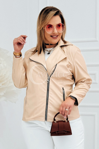 ROMINA Kleid in Beige – Große Größen | Cavaricci.de
