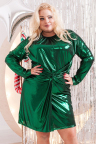 SALE! MAGDALENA - Schimmerndes Kleid in Grün